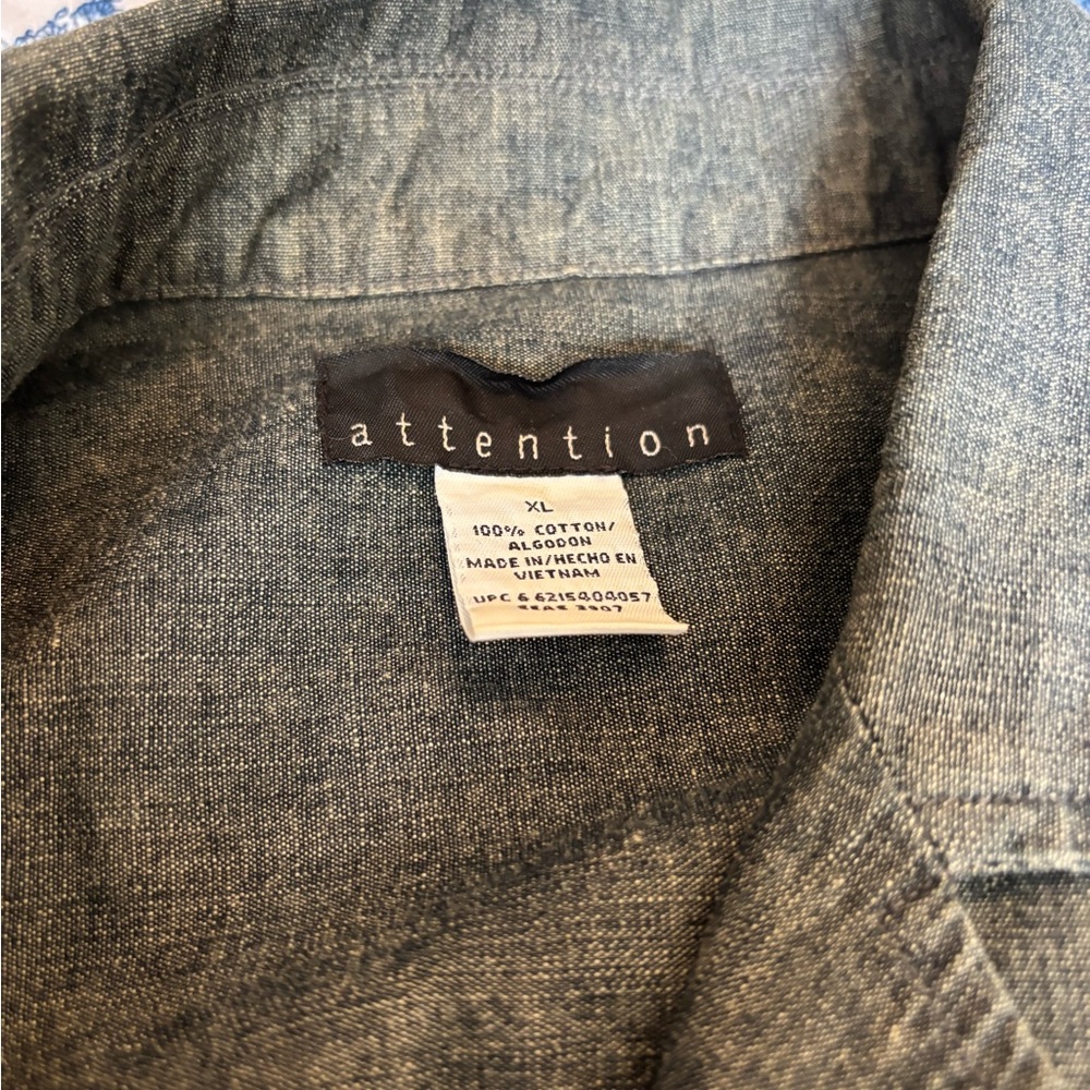 Attention Charcoal Button-Up Shirt